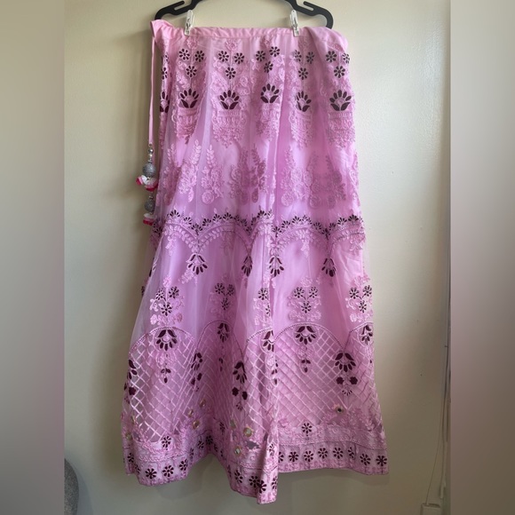 Indian/Bengali Lehenga Choli/Blouse in Baby Pink - Picture 7 of 7